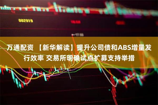万通配资 【新华解读】提升公司债和ABS增量发行效率 交易所明确试点扩募支持举措